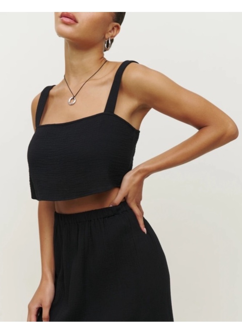 Reformation Square Neck Crop Top